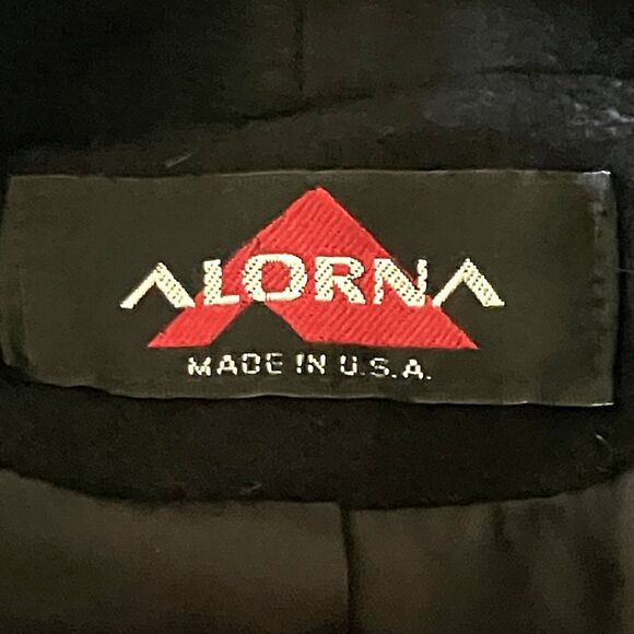 Alorna Vtg Long Wool Coat Open Embroidered Soutache Ribbon Collar L XL 2XL Black - Picture 3 of 16